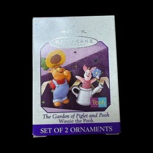 Hallmark Keepsake Piglet and Pooh Ornament Set - Purple and Multicolor